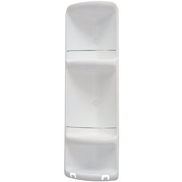 GEDY CAESAR třípatrová rohová polička do sprchy 226x710x160 mm, ABS plast, bílá (7081)