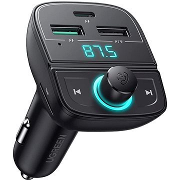 UGREEN Bluetooth Car Charger 5.0 (PD, QC3.0, USB Flash Drive, TF) (80910)