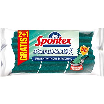 SPONTEX Scrub&Flex houbička 3 ks (3384124003206)