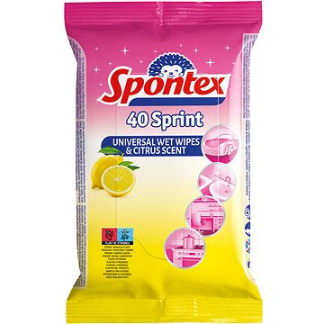 SPONTEX Sprint vlhčené ubrousky 40 ks (9001378430537)