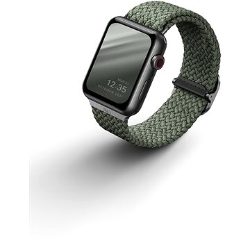 Uniq Aspen Braided řemínek pro Apple Watch 42/44/45/Ultra 49mm zelený (UNIQ-44MM-ASPGRN)