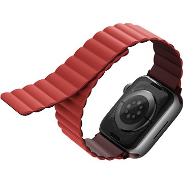 Uniq Revix Reversible Magnetic řemínek pro Apple Watch 38/40/41mm vínový/korálový (UNIQ-41MM-REVMRNCRL)