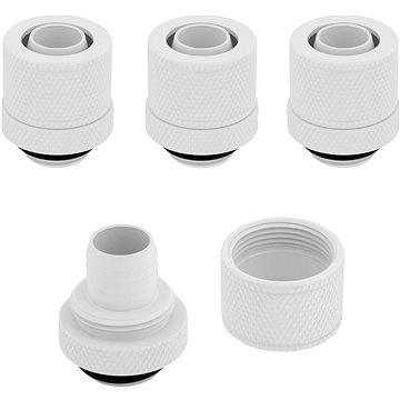 Corsair Hydro X Series XF Compression 10/13mm (3/8” / 1/2”) ID/OD Fitting Four Pack White (CX-9051006-WW)