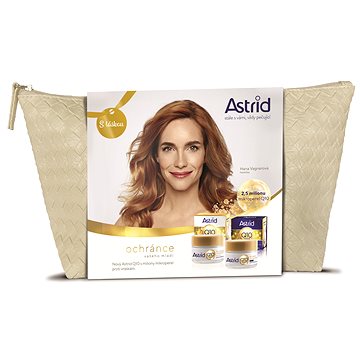 ASTRID Q10 Denní krém 50 ml + Noční krém 50 ml v dárkové taštičce (8592297006619)