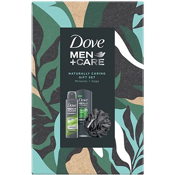 Dove Men+Care Vánoční balíček pro muže se sprchovou houbou (8720182316691)