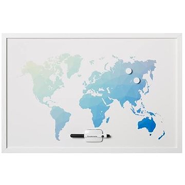 VICTORIA "World Map" 40x60cm, bílý rám (MM03450660)