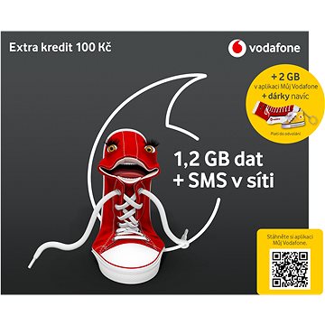 Vodafone datová karta - 1,2 GB dat + kecka + ponožky