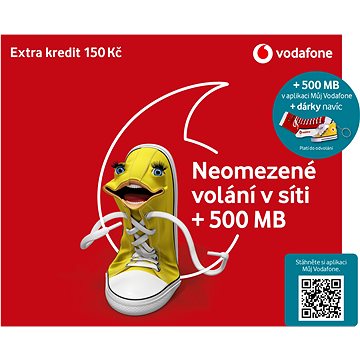 Vodafone neomezené volání do sítě Vodafone + kecka + ponožky
