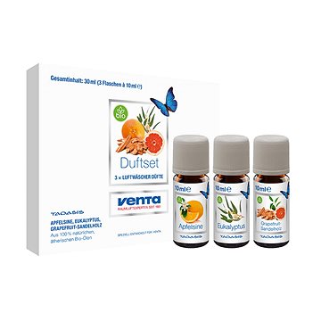 VENTA Organická esencialní vůně (Apfelsinen, Eukalyptus, Grapefruit-Sandelholz) (6044300)