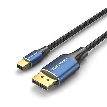 Vention Cotton Braided Mini DP Male to DP Male 8K HD Cable 1.5m Blue Aluminum Alloy Type (HCFLG)