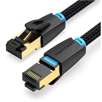 Vention Cotton Braided Cat.8 SFTP Patch Cable 0.5M Black (IKGBD)