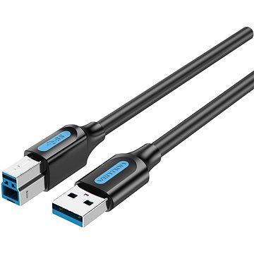 Vention USB 3.0 Male to USB-B Male Printer Cable 1m Black PVC Type (COOBF)
