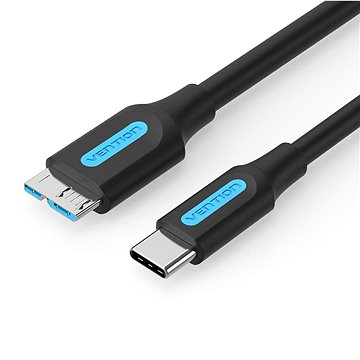 Vention USB-C to Micro USB-B 3.0 2A Cable 0.5M Black (CQABD)