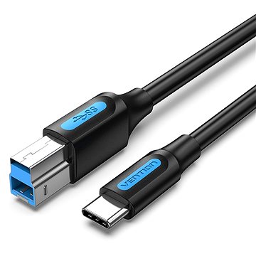 Vention USB-C to USB-B Printer 2A Cable 0.25M Black (CQVBC)