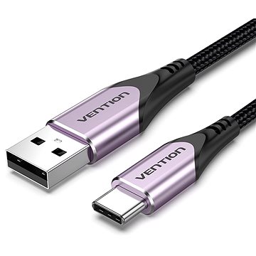 Vention Cotton Braided USB-C to USB 2.0 Cable Purple 1.5M Aluminum Alloy Type (CODVG)