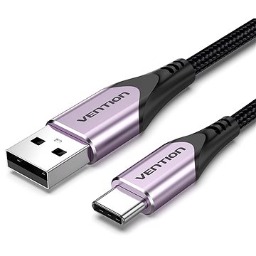 Vention Cotton Braided USB-C to USB 2.0 Cable Purple 2M Aluminum Alloy Type (CODVH)