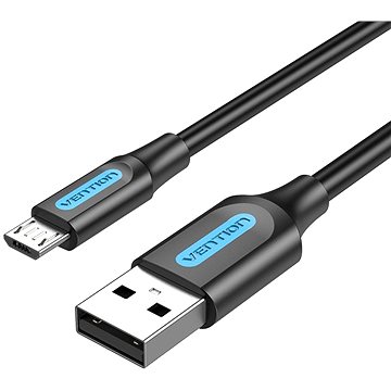 Vention USB 2.0 -> microUSB Charge & Data Cable 0.25m Black (COLBC)