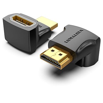 Vention HDMI 270 Degree Male to Female Adapter Black 2 Pack (AINB0-2)