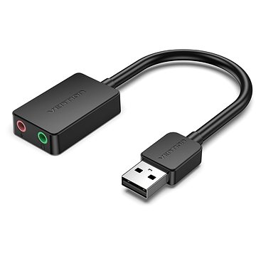 Vention 2-port USB External Sound Card 0.15M Black (CDYB0)