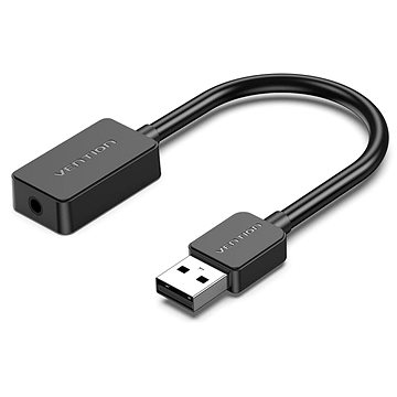 Vention 1-port USB External Sound Card 0.15M Black(OMTP-CTIA) (CDZB0)