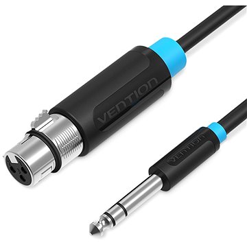 Vention 6.3mm Male to XLR Female Audio Cable 1.5m Black (BBEBG)