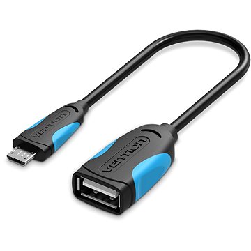 Vention USB2.0 -> microUSB OTG Cable 0.25m Black (VAS-A07-B025)