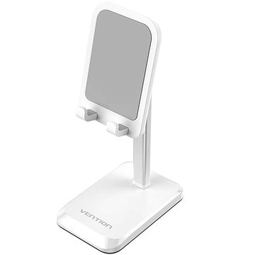 Vention Height Adjustable Desktop Cell Phone Stand White Aluminum Alloy Type (KCQW0)