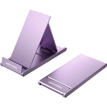 Vention Portable 3-Angle Cell Phone Stand Holder for Desk Purple Aluminium Alloy Type (KCXV0)