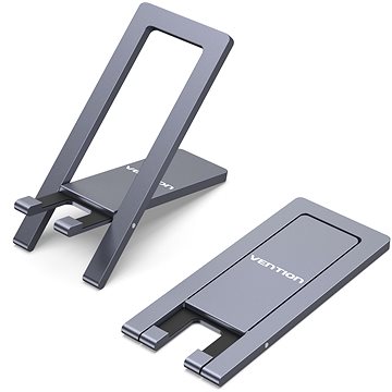 Vention Portable Cell Phone Stand Holder for Desk Gray Aluminium Alloy Type (KCYH0)