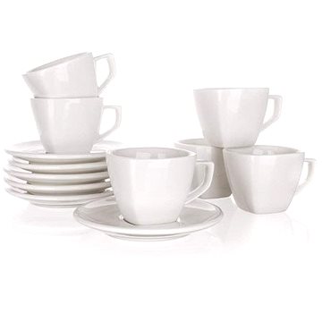 BANQUET Sada šálků s podšálky 6ks 250ml ALBA A02886 (A02886)