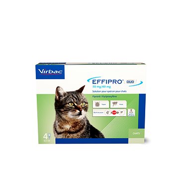 Effipro DUO Cat spot on pro kočky, 4 pipety (3597133075991)