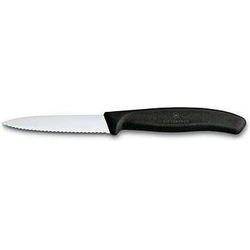 Victorinox nůž na zeleninu s vlnkovaným ostřím 8cm plast černý (6.7633)