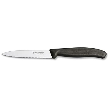 Victorinox nůž na zeleninu s vlnkovaným ostřím 10 cm černý (6.7733)