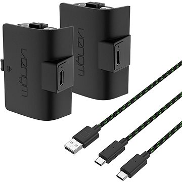 VENOM VS2883 Xbox Series S/X & One Black High Capacity Twin Battery Pack + 3m kabel (VS2883)