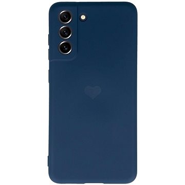 Vennus Valentýnské pouzdro Heart pro Samsung Galaxy S21 FE - tmavě modré (TT4449)