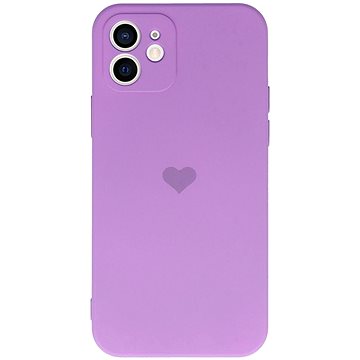Vennus Valentýnské pouzdro Heart pro iPhone 12 - fialové (TT4413)