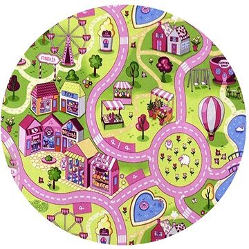 Dětský koberec Sladké město kruh (VOPI620nad)