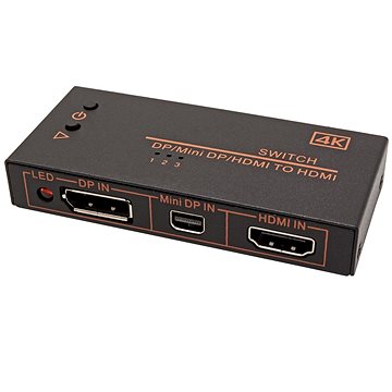 OEM Přepínač HDMI / miniDP / DP -> HDMI, 3:1