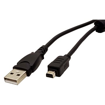 OEM USB 2.0 kabel A - miniUSB OLYMPUS 12pin, 2m, černý (CCGP60802BK20)