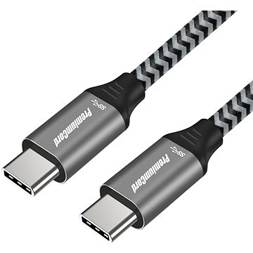 PremiumCord Kabel USB 3.2 Gen 1 USB-C male - USB-C male, bavlněný oplet 0,5m (ku31ct05)