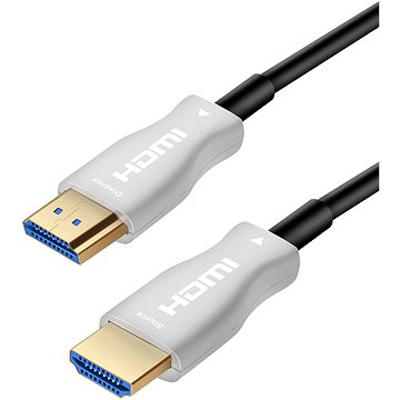 PremiumCord HDMI, optický fiber High Speed with Ether. 4K@60Hz kabel 25m, M/M, zlacené konektory (kphdm2x25)