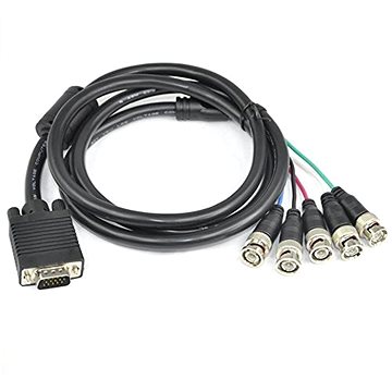 PremiumCord Kabel k monitoru VGA 15 male na 5x BNC konektorů, 2m (kpvm_5b2)
