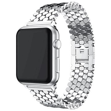 Drakero Kovový řemínek Luxary pro Apple Watch 42mm / 44mm / 45mm / Ultra 49mm stříbrný (10160-42)