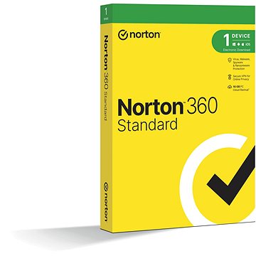 Norton 360 Standard 10GB, VPN, 1 uživatel, 1 zařízení, 24 měsíců (elektronická licence) (21435516)