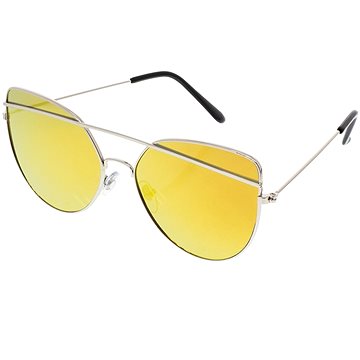 OEM Sluneční brýle pilotky Giant žluté stříbrné obroučky žlutá skla (37922)