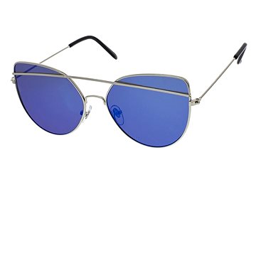 OEM Sluneční brýle pilotky Giant stříbrné obroučky modrá skla (37924)