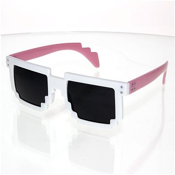 OEM Sluneční brýle hranaté Robot bílo-růžové (10026)