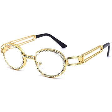 VeyRey Brýle s čirými skly oválné Clair zlaté (69952)