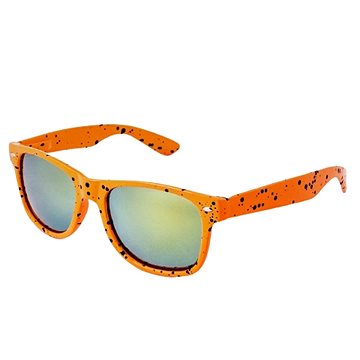 OEM Sluneční brýle Nerd kaňka oranžové s žlutými skly (74437)