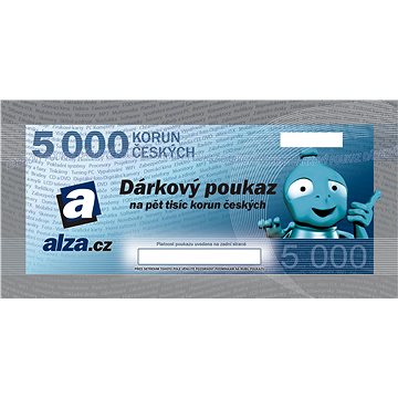 Dárkový poukaz Alza.cz na nákup zboží v hodnotě 5000 Kč